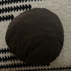 Round Dark Brown Floor Cushion